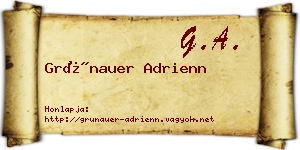 Grünauer Adrienn névjegykártya